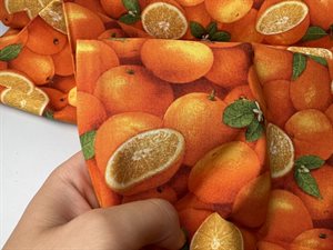 Patchwork stof - Elizabeth's studio, food festival oranges